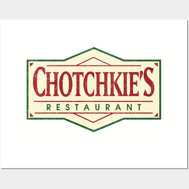 Chotchkie's Restaurant - vintage Office Space logo Wall Art by BodinStreet